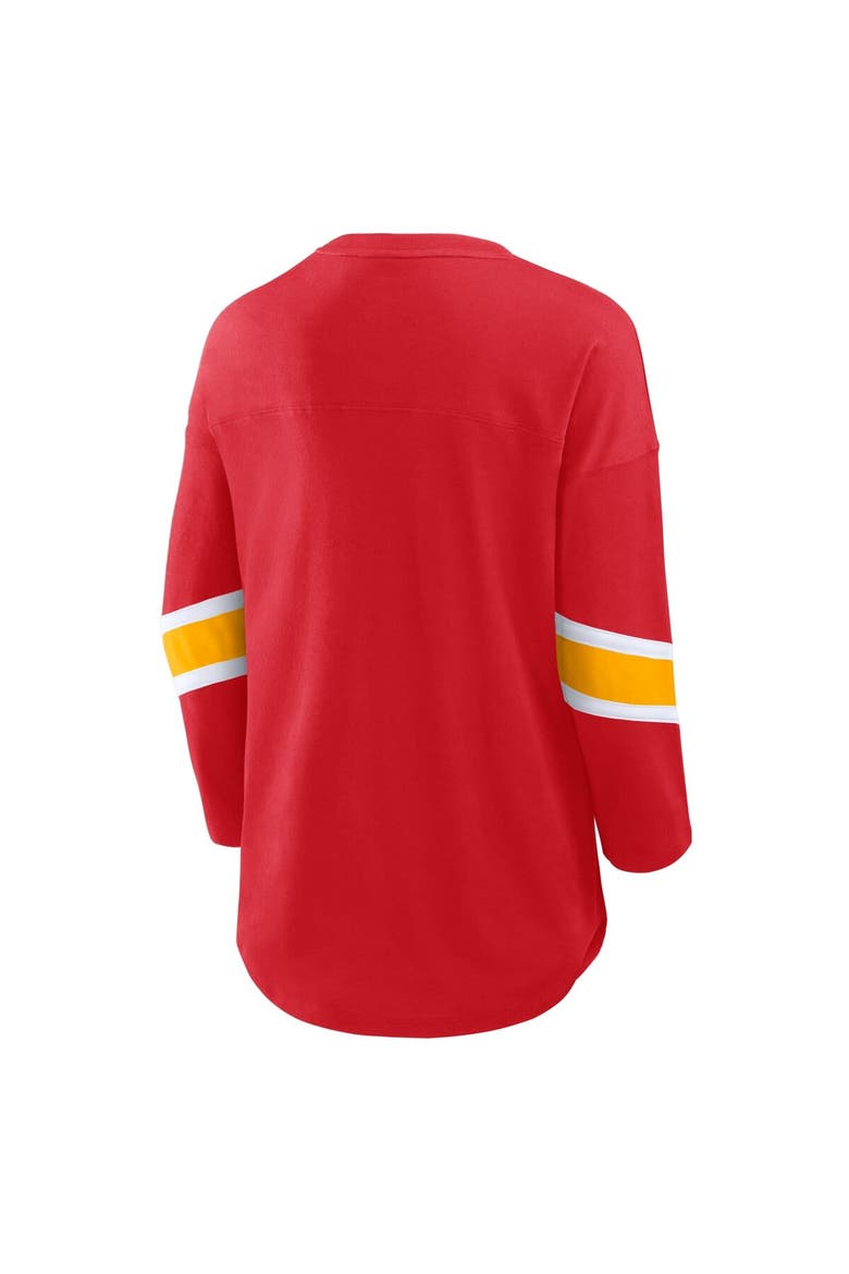 Women's Fanatics Red Kansas City Chiefs Plus Size Redzone 3/4-Sleeve Scoop Neck T-Shirt, Alternate, color, Red