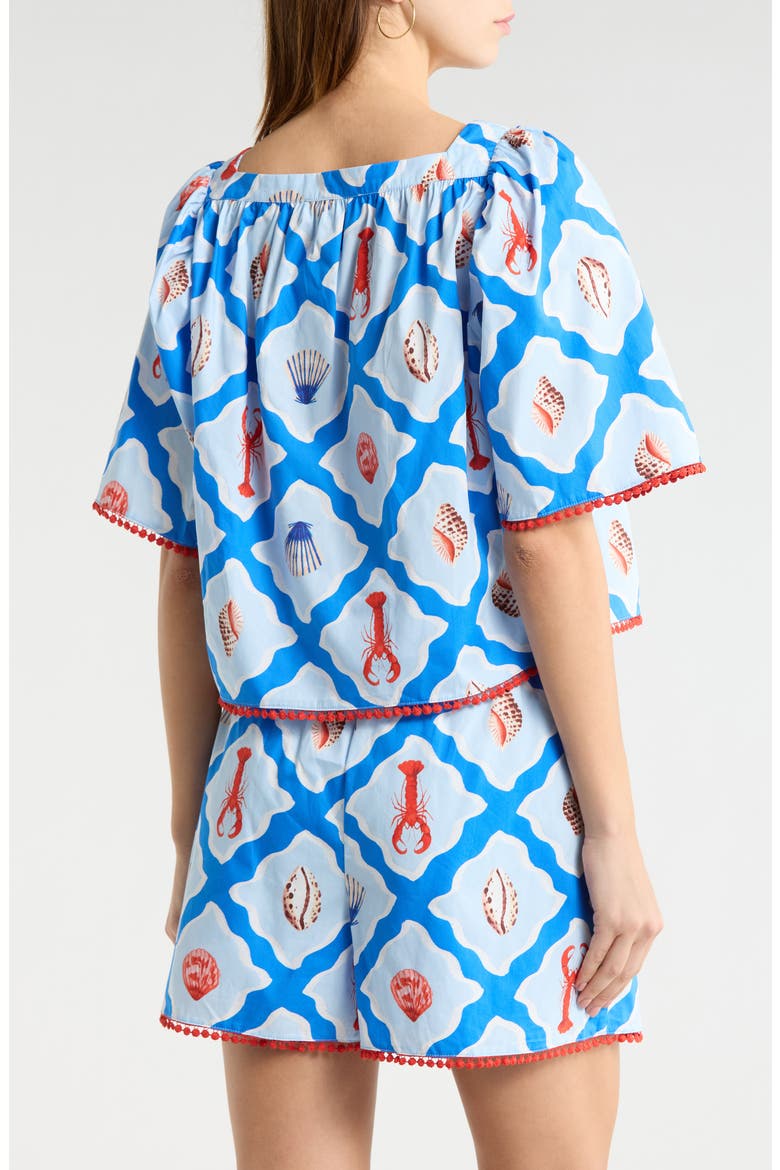 Lobster Bay Durmy Cotton Top, Alternate, color, WHITE BLUE-MULTI