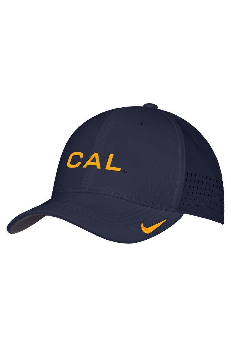 Men's Nike Navy Cal Bears 2026 On-Field AeroBill SwooshFlex Dri-FIT Hat, Main, color, Navy