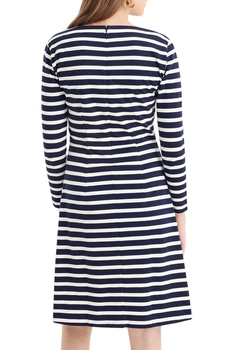 J.Crew 365 Stripe Knit Fit & Flare Dress, Alternate, color, 
