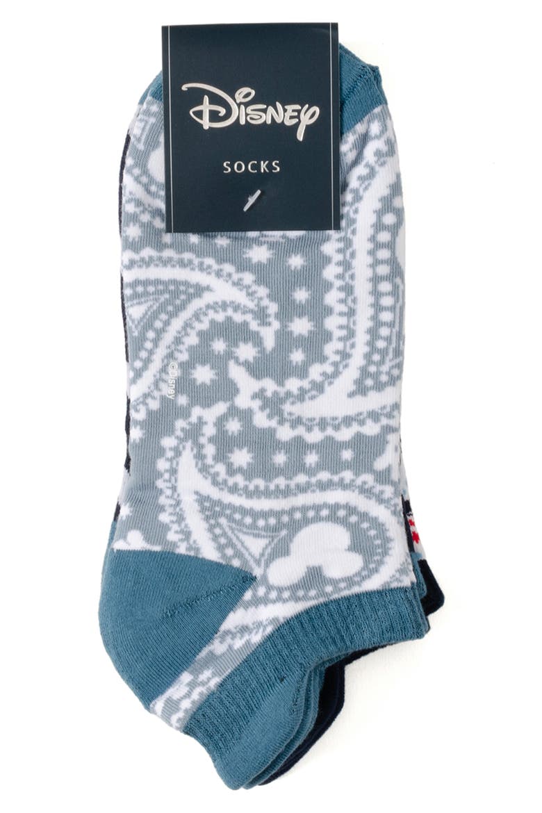 3-Pack Assorted Mickey Mouse Ankle Socks & Lapel Pin Set, Alternate, color, BLACK MULTI