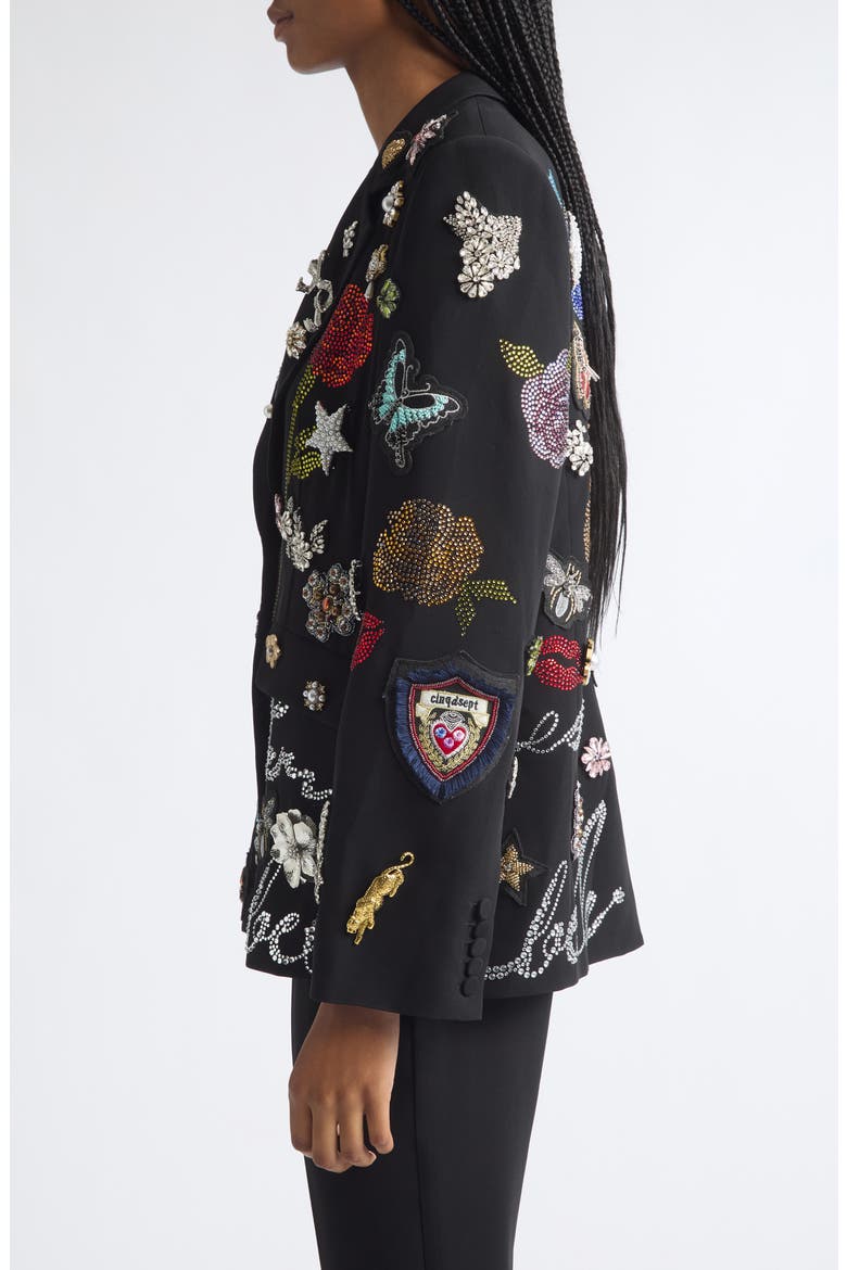 Greatest Hits Kael Embellished Blazer, Alternate, color, BLACK/MULTI