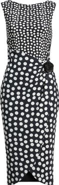 Chiara Boni La Petite Robe Gekan Polka Dot Sheath Dress