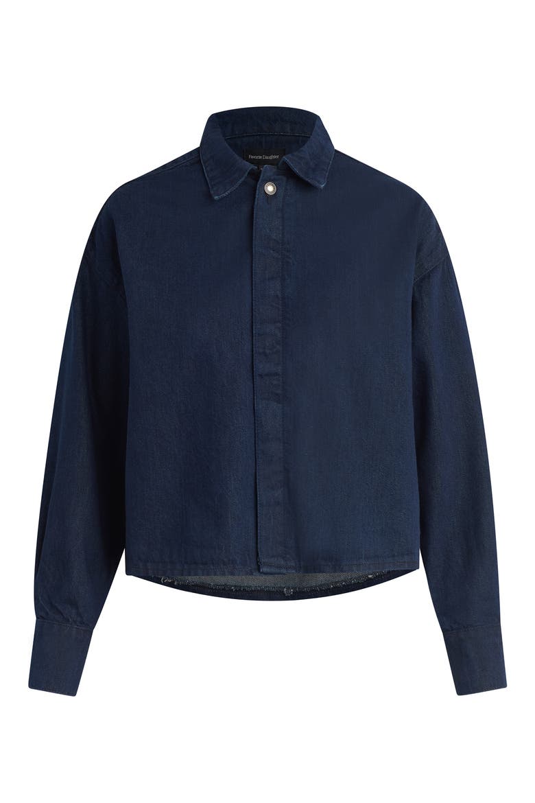 The Brady Crop Denim Shirt, Alternate, color, STOUT