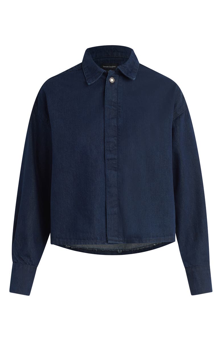 Favorite Daughter The Brady Crop Denim Shirt, Alternate, color, Stout