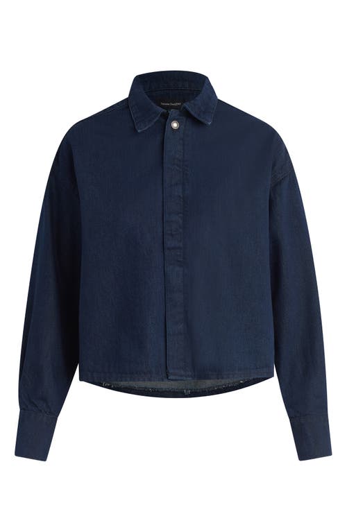 Favorite Daughter The Brady Crop Denim Shirt In Stout