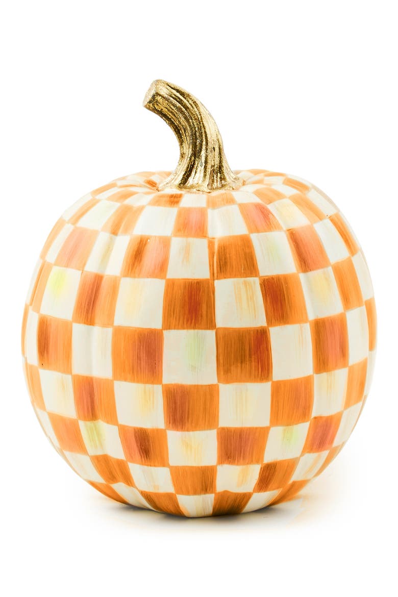 Orange Check Small Pumpkin, Main, color, ORANGE