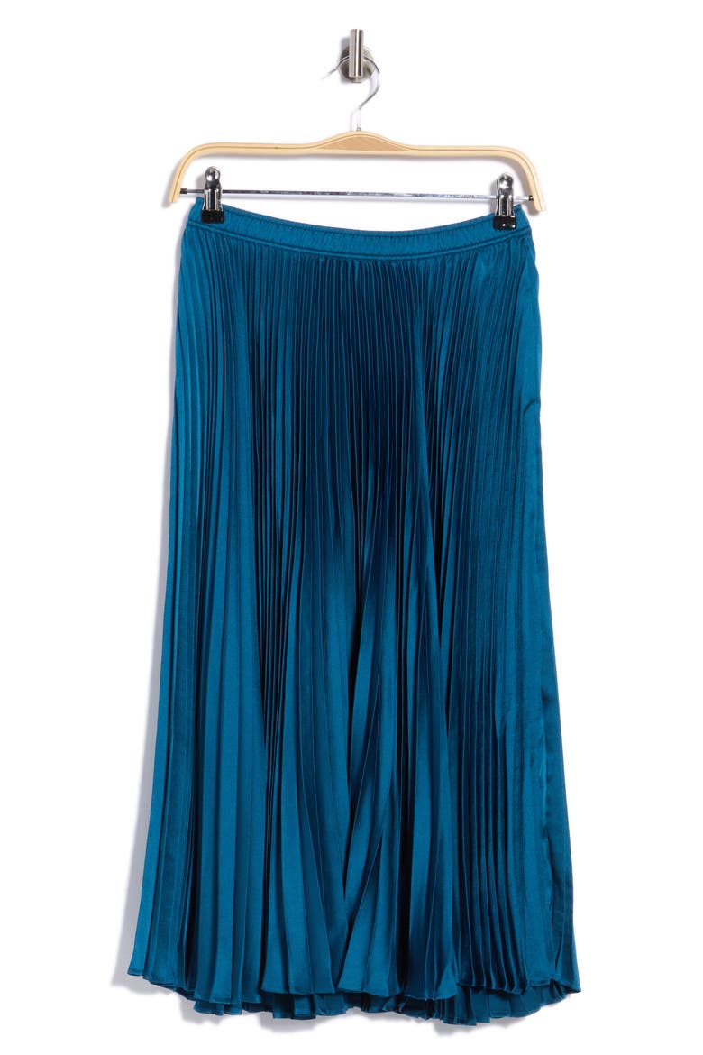 Vlysola Pleated Midi Skirt, Main, color, BLUE