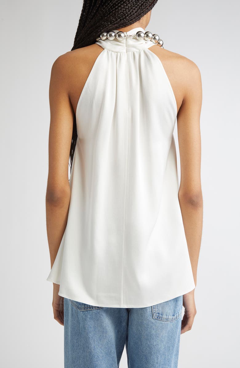 Stella McCartney Sphere Satin Top, Alternate, color, 9200 - Cream