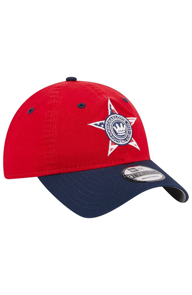 New Era Men's New Era Red Charlotte FC Americana 9TWENTY Adjustable Hat, Alternate, color, Red