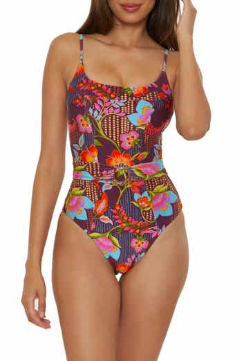 Becca Portofino Belted One-Piece Swimsuit
