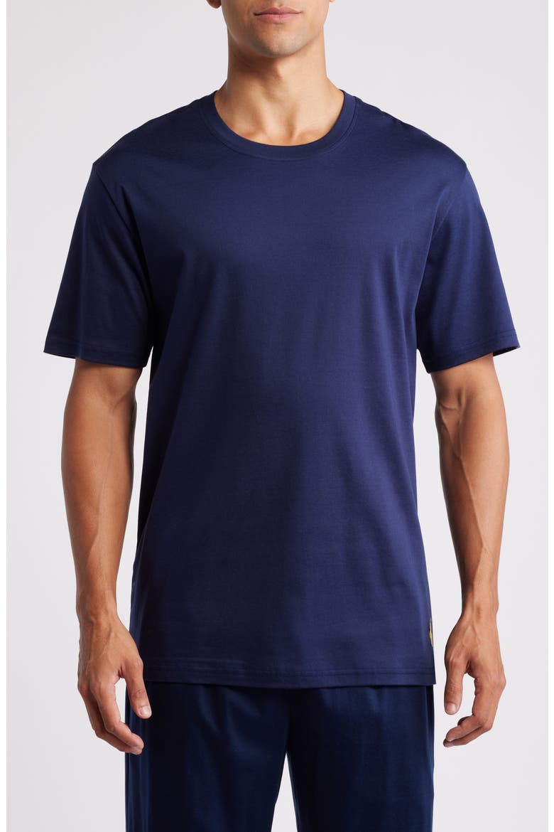 Mercerized Cotton Sleep T-Shirt, Main, color, CRUISE NAVY