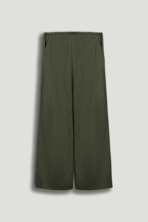 Nocturne Fluid Tailored Wide-leg Pants In Green