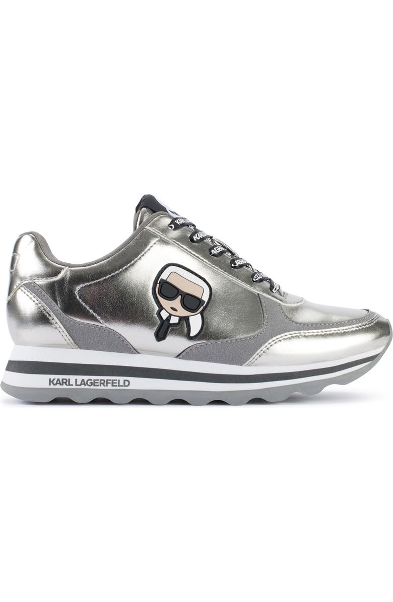 KARL LAGERFELD PARIS Meade Metallic Sneaker, Alternate, color,
