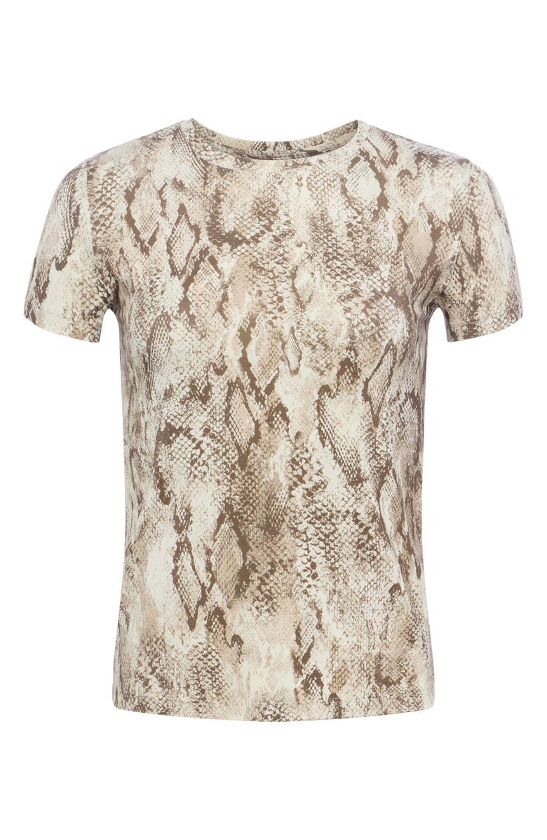 L'AGENCE Ressi Snakeskin Print Top, Alternate, color, Tan Multi Snake