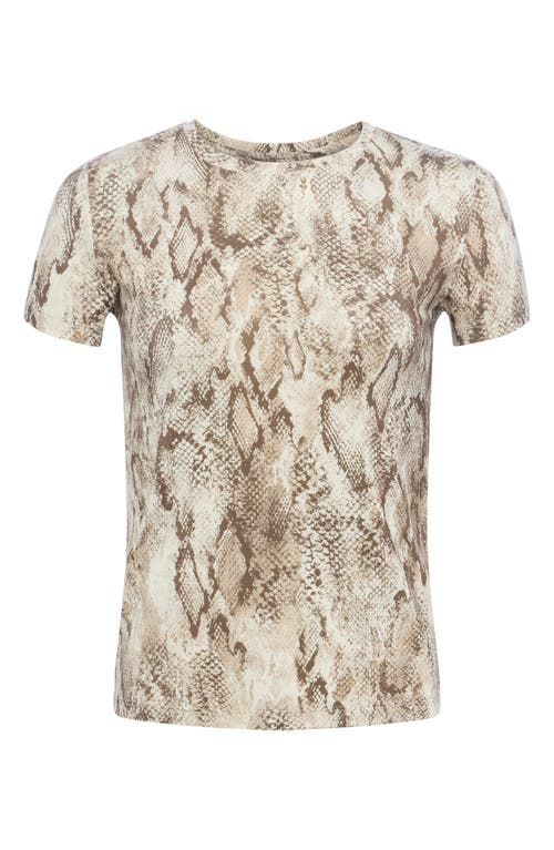 L Agence L'agence Ressi Snakeskin Print Top In Neutral