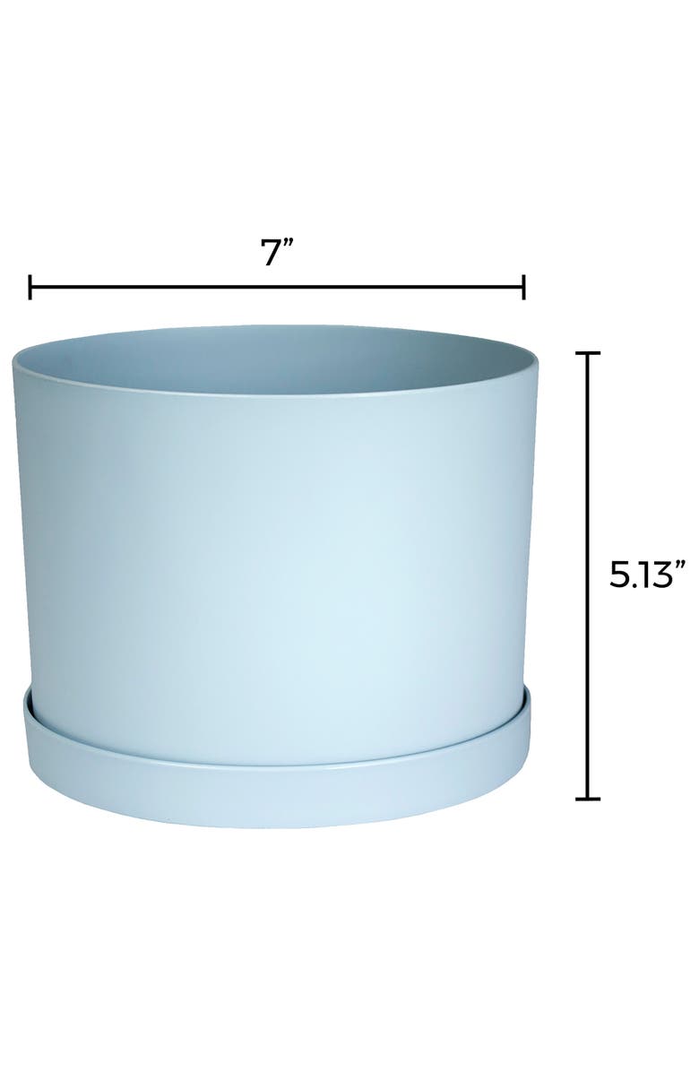 Bloem Misty Mathers Planter with Saucer Tray  6 Inch, Alternate, color, Blue
