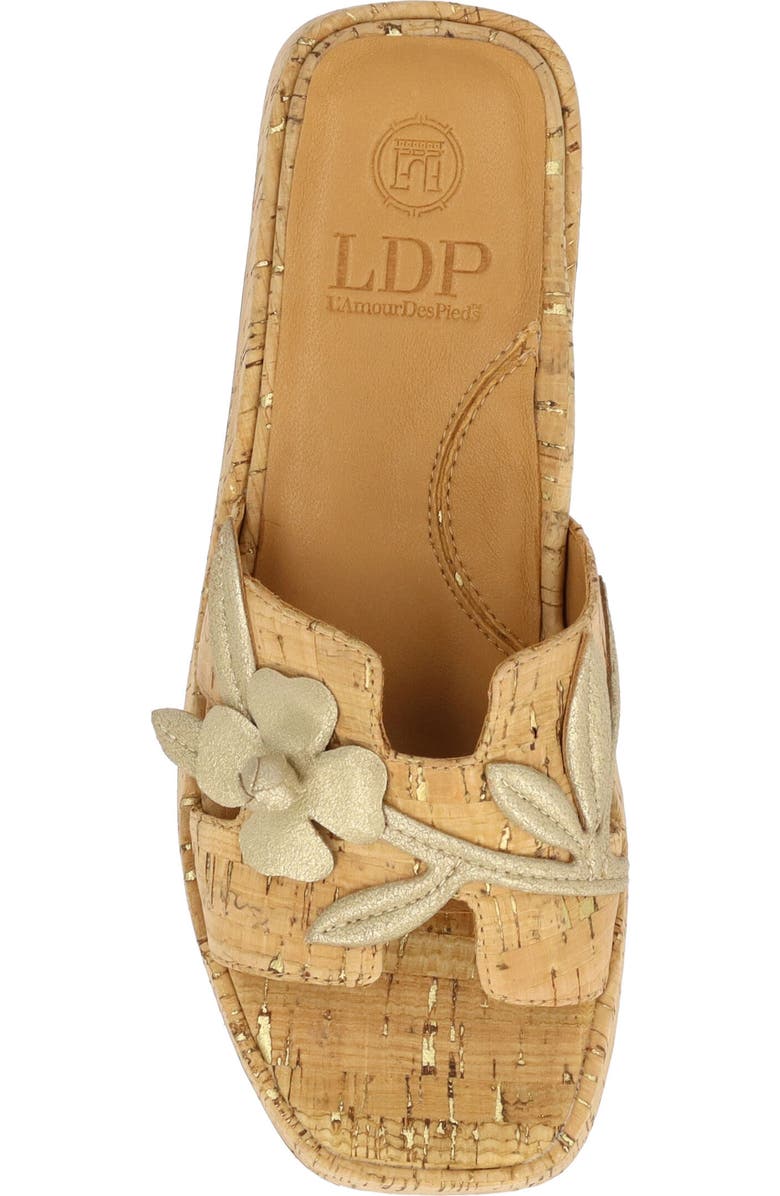 L'Amour des Pieds Aldara Slide Sandal, Alternate, color, Natural/ Gold