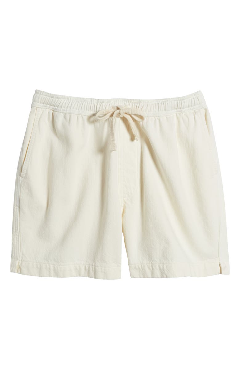 FRAME Elastic Waist Cotton Terry Shorts, Alternate, color, Off White