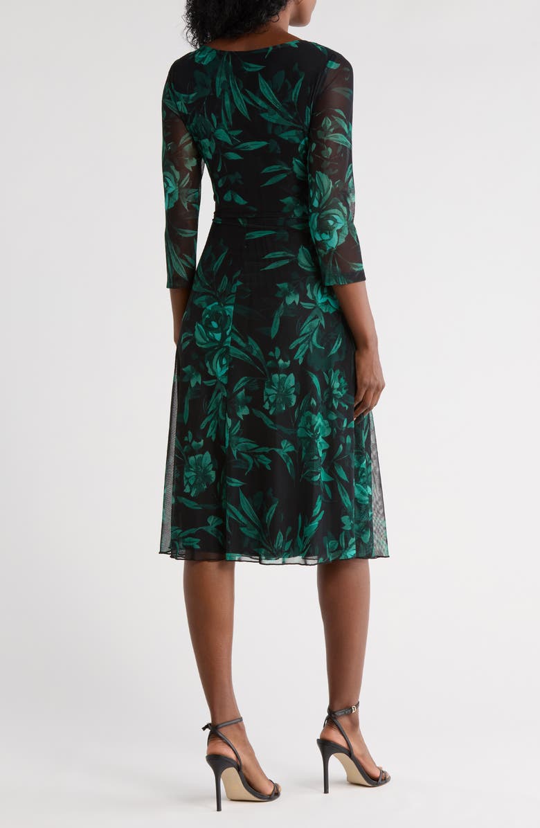 Connected Apparel Waist Tie Mesh Dress, Alternate, color, 