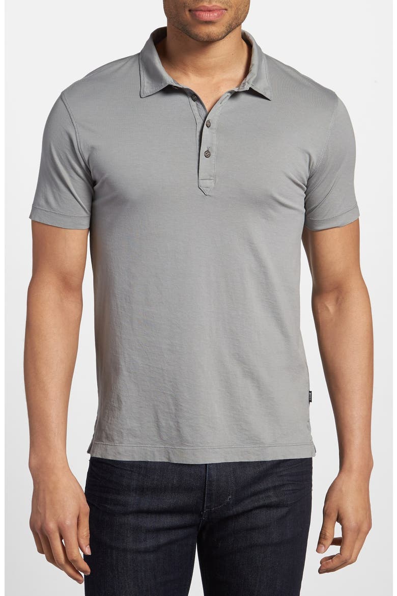 HUGO BOSS 'Sedillo 10' Jersey Polo, Main, color, LIGHT GREY