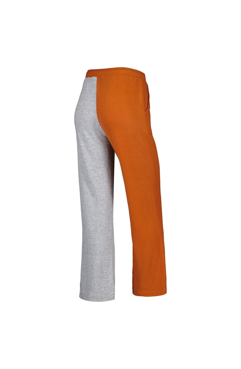ZOOZATZ Women's ZooZatz Texas Orange/Gray Texas Longhorns Colorblock Cozy Tri-Blend Lounge Pants, Alternate, color, 