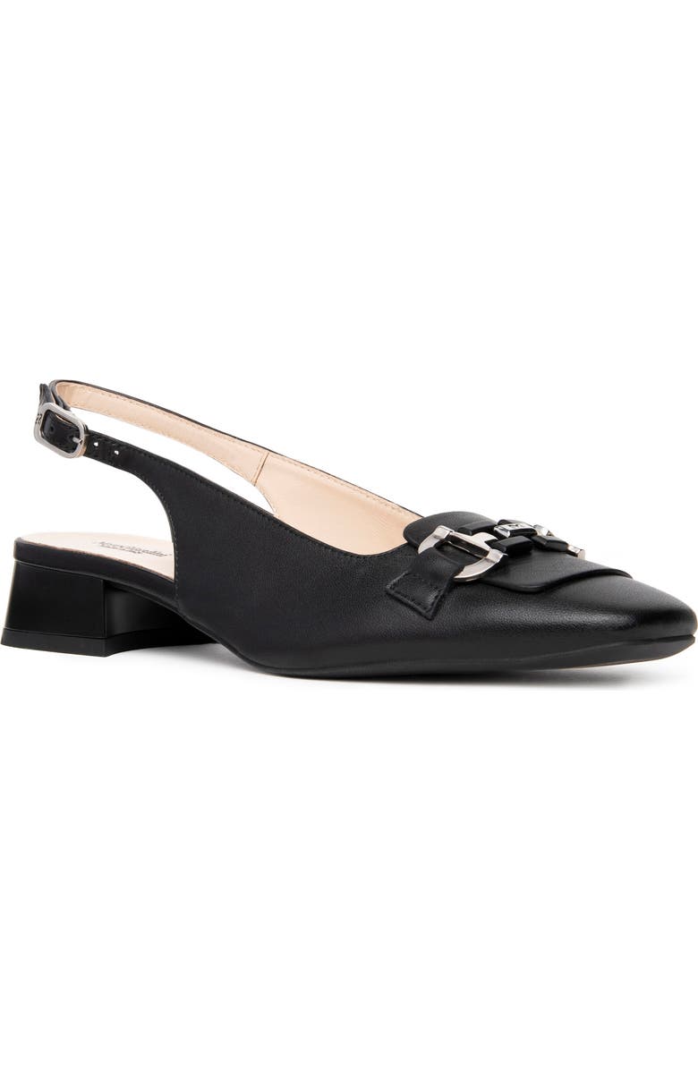 NeroGiardini Slingback Bit Loafer Pump, Main, color, Black