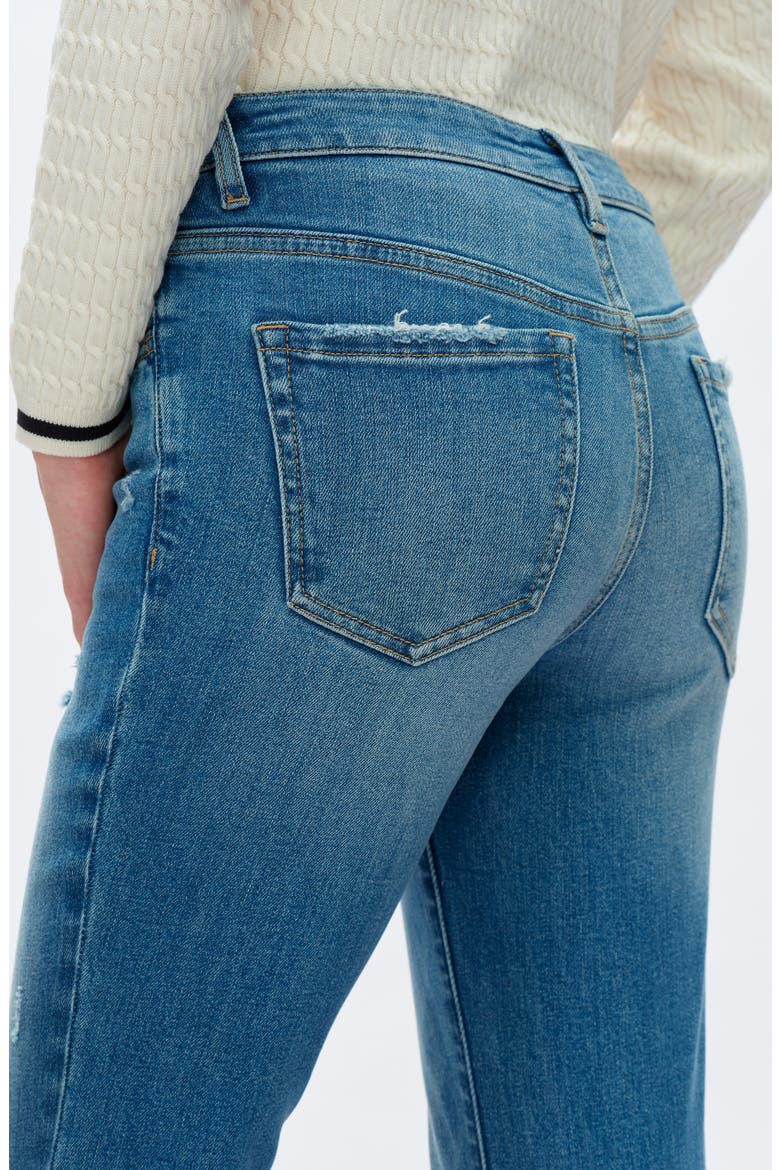 Low Rise Flare Jeans, Alternate, color, MEDIUM BLUE