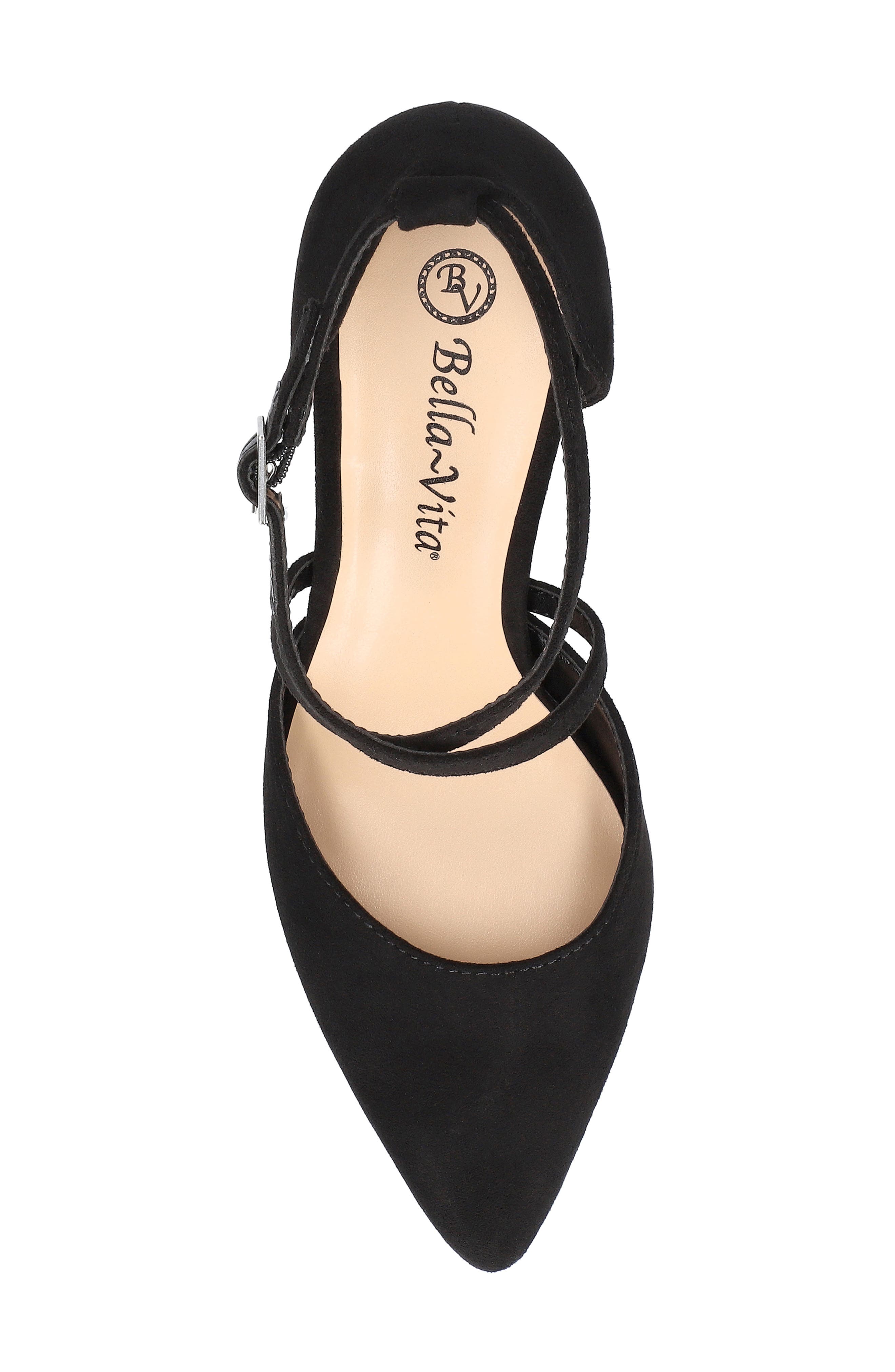 Bella Vita Zabella Pointed Toe Pump, Alternate, color, Black Suede