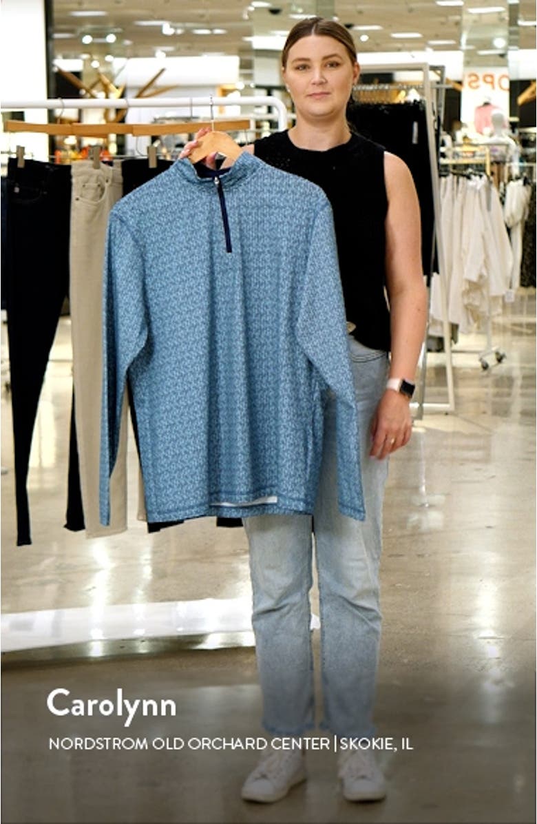 OoohCotton<sup>®</sup> Print Quarter Zip Pullover, sales video thumbnail