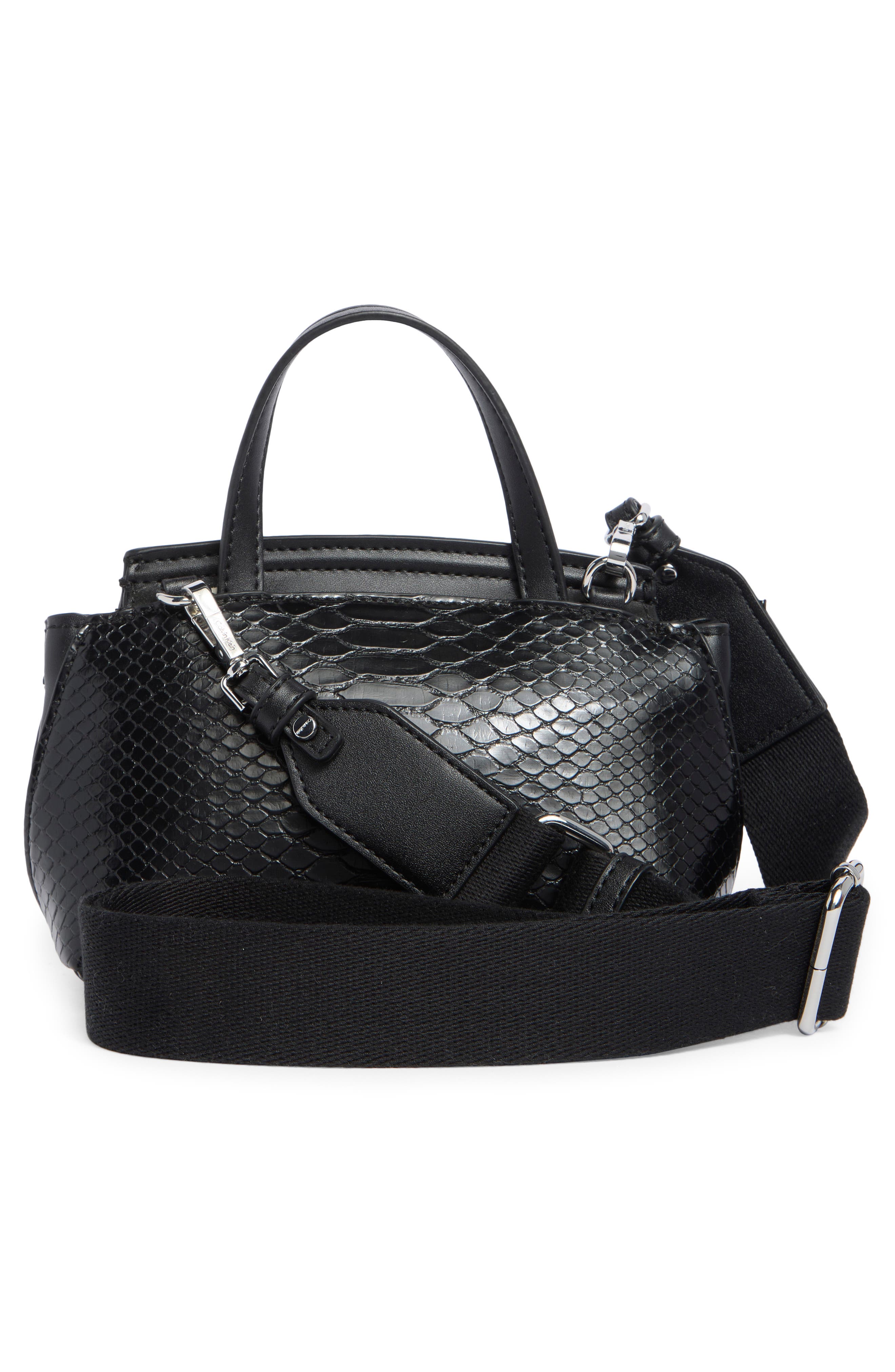 Calvin Klein Arabella Crossbody Bag, Alternate, color, Black/ Silver