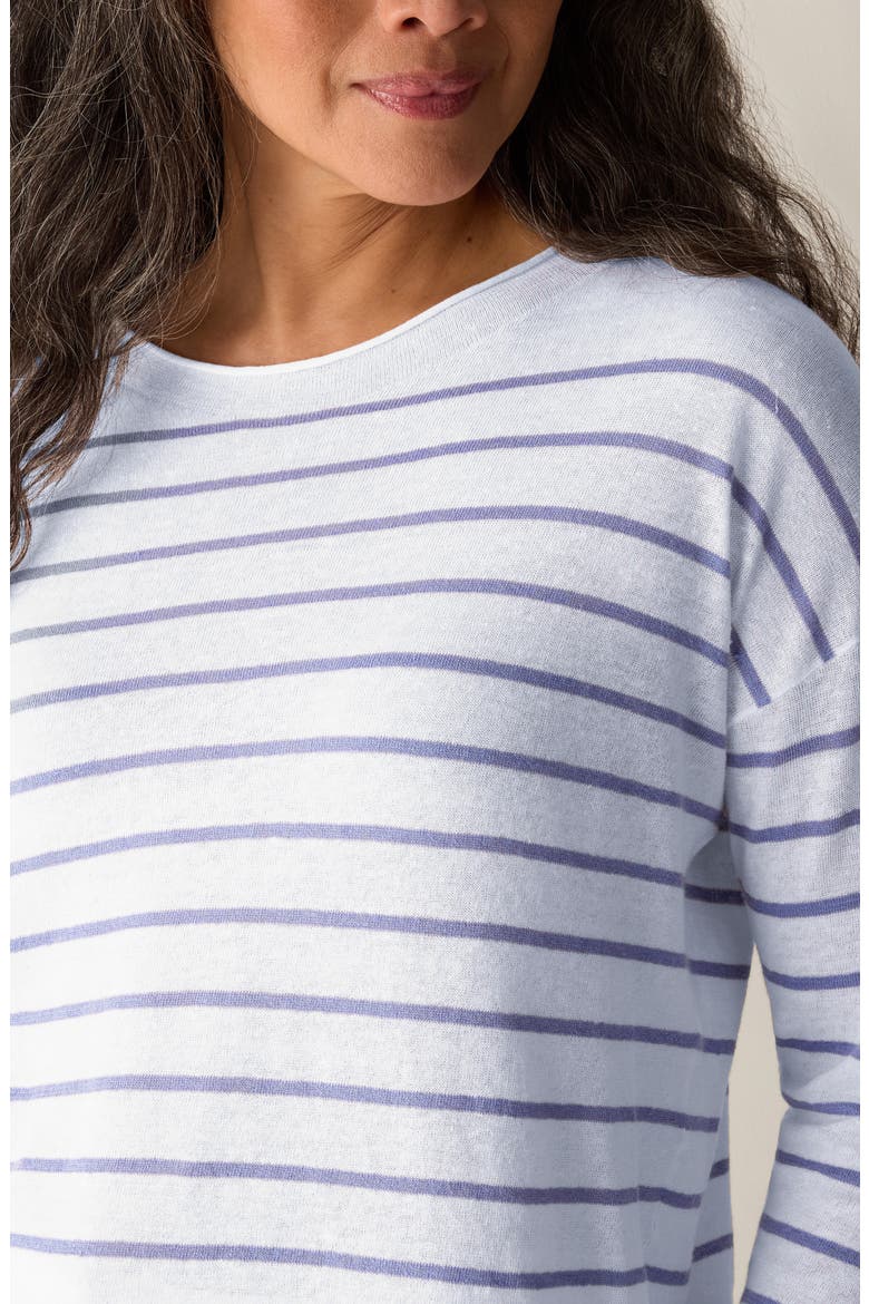 Organic Linen & Organic Cotton Crewneck Sweater, Alternate, color, HAZE