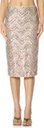 AFRM Audino Sequin Chevron Midi Skirt