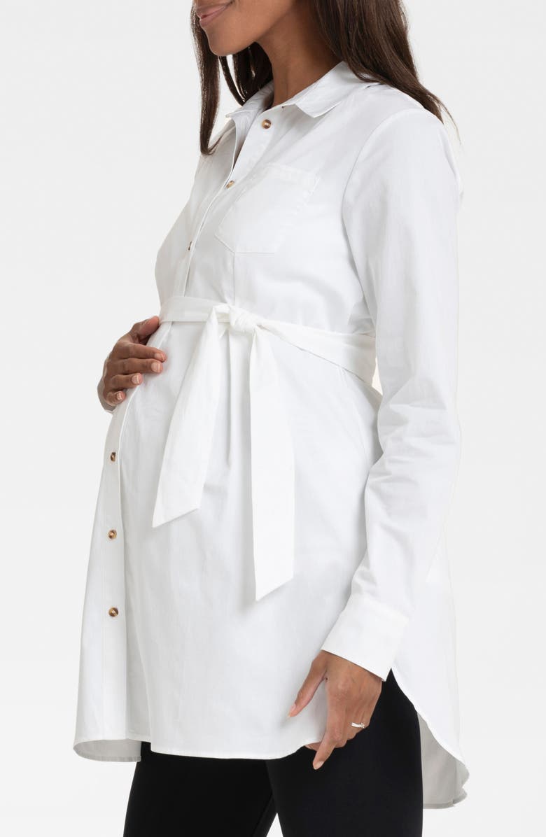 Seraphine Maternity Button-Up Tunic Shirt, Alternate, color, 