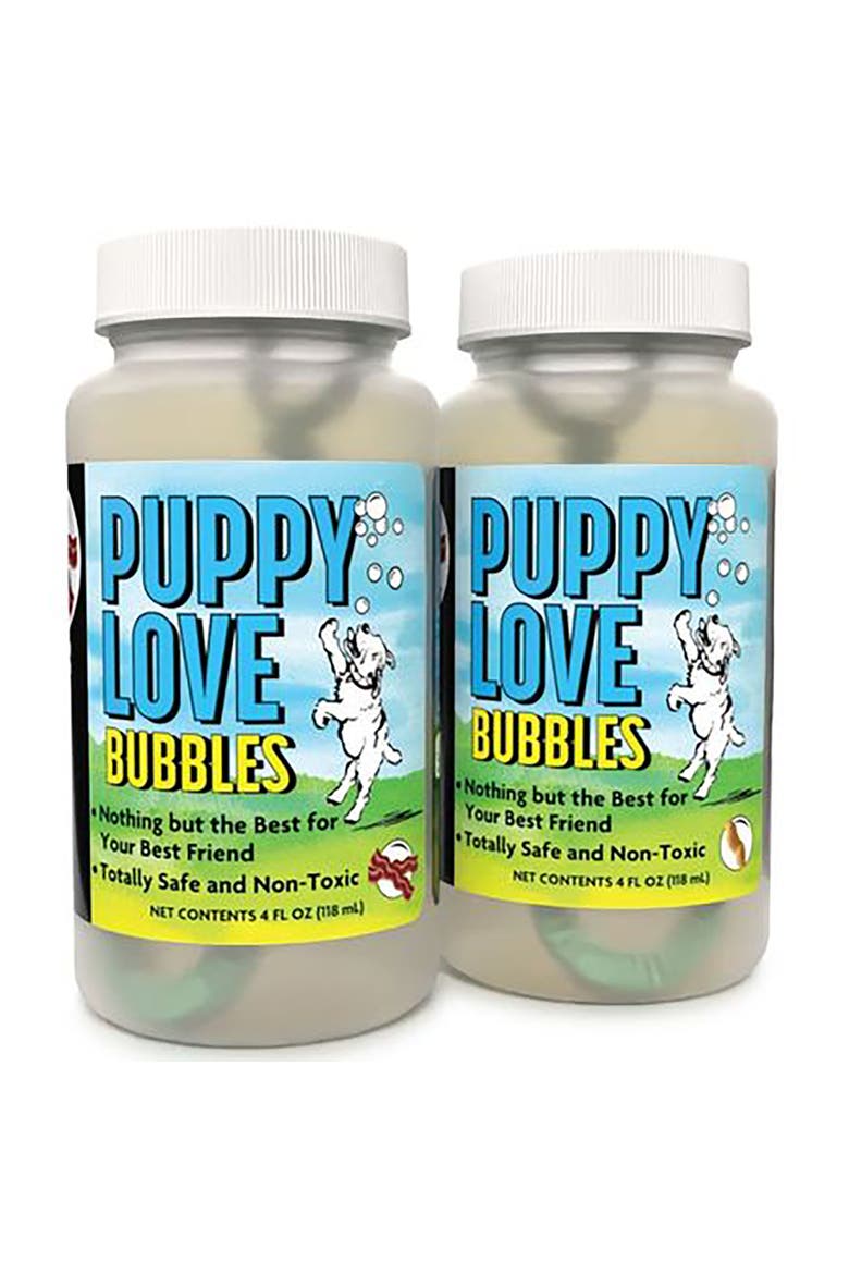 Puppy Love Bubbles Bacon & Peanut Butter Scented 4oz Bottles, 2 Pack, Main, color, Multicolored