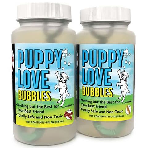 Puppy Love Bubbles Bacon & Peanut Butter Scented 4oz Bottles, 2 Pack