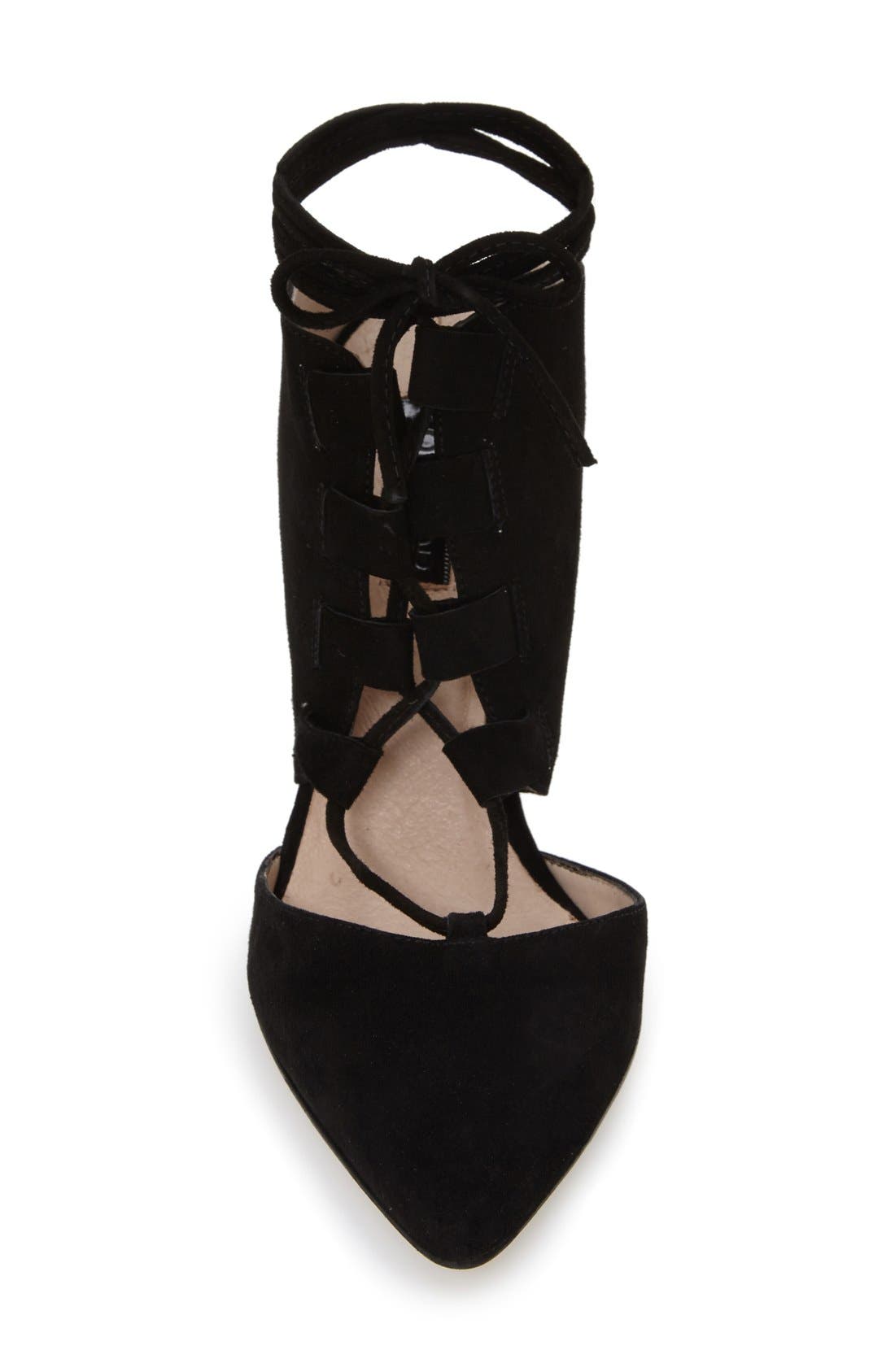 'Gillian' Ghillie Pump, Alternate, color, BLACK