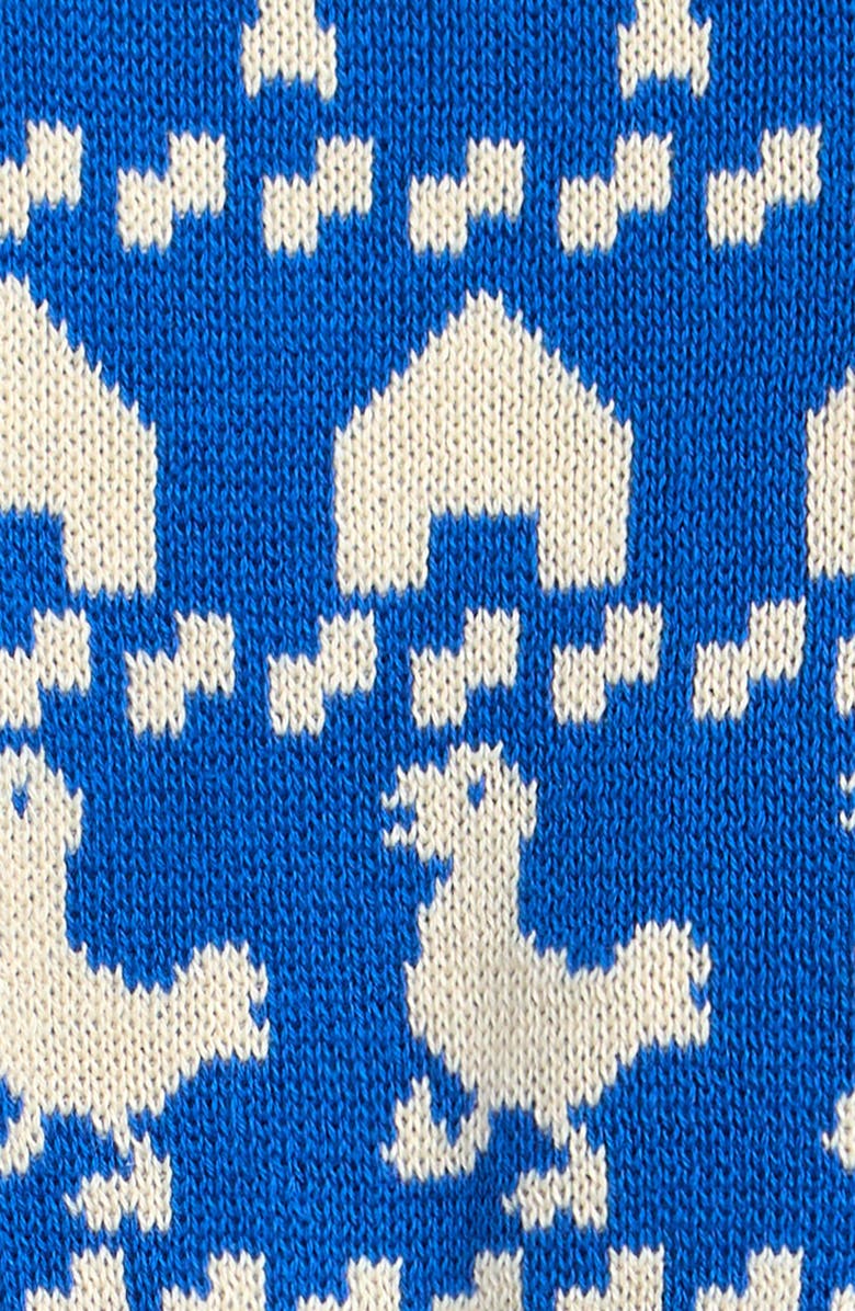 Bobo Choses Farm Jacquard Organic Cotton Sweater, Alternate, color, Blue