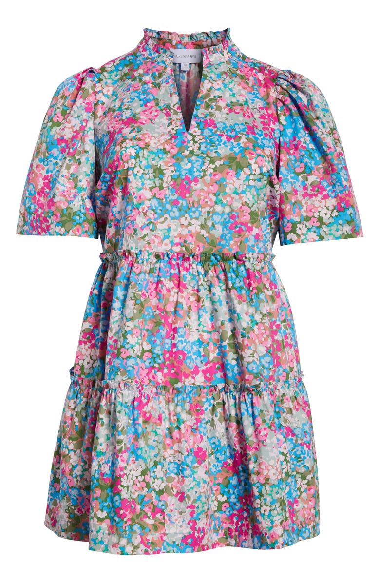 SUGARLIPS Avery Blossom Dixie Tiered Cotton Dress, Alternate, color, Dusty Pink