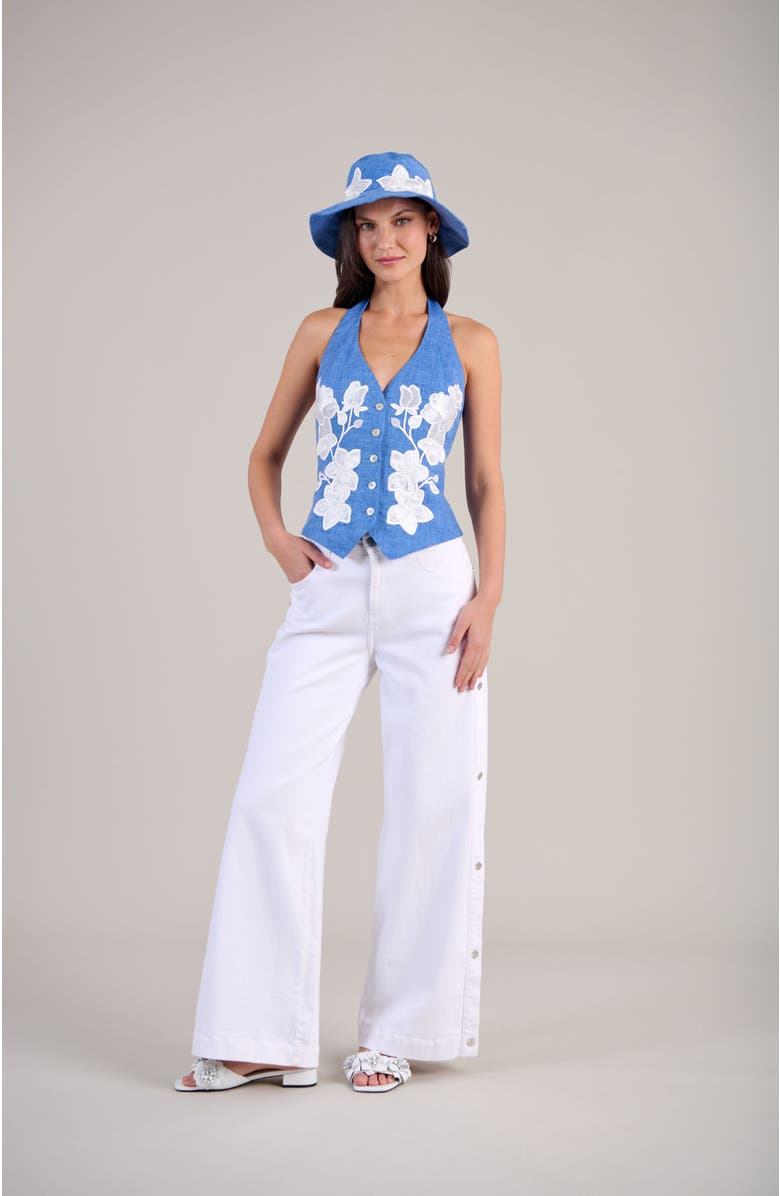 Anne Fontaine Iona Vest, Alternate, color, Blue