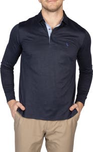 TailorByrd Long Sleeve Performance Knit Polo