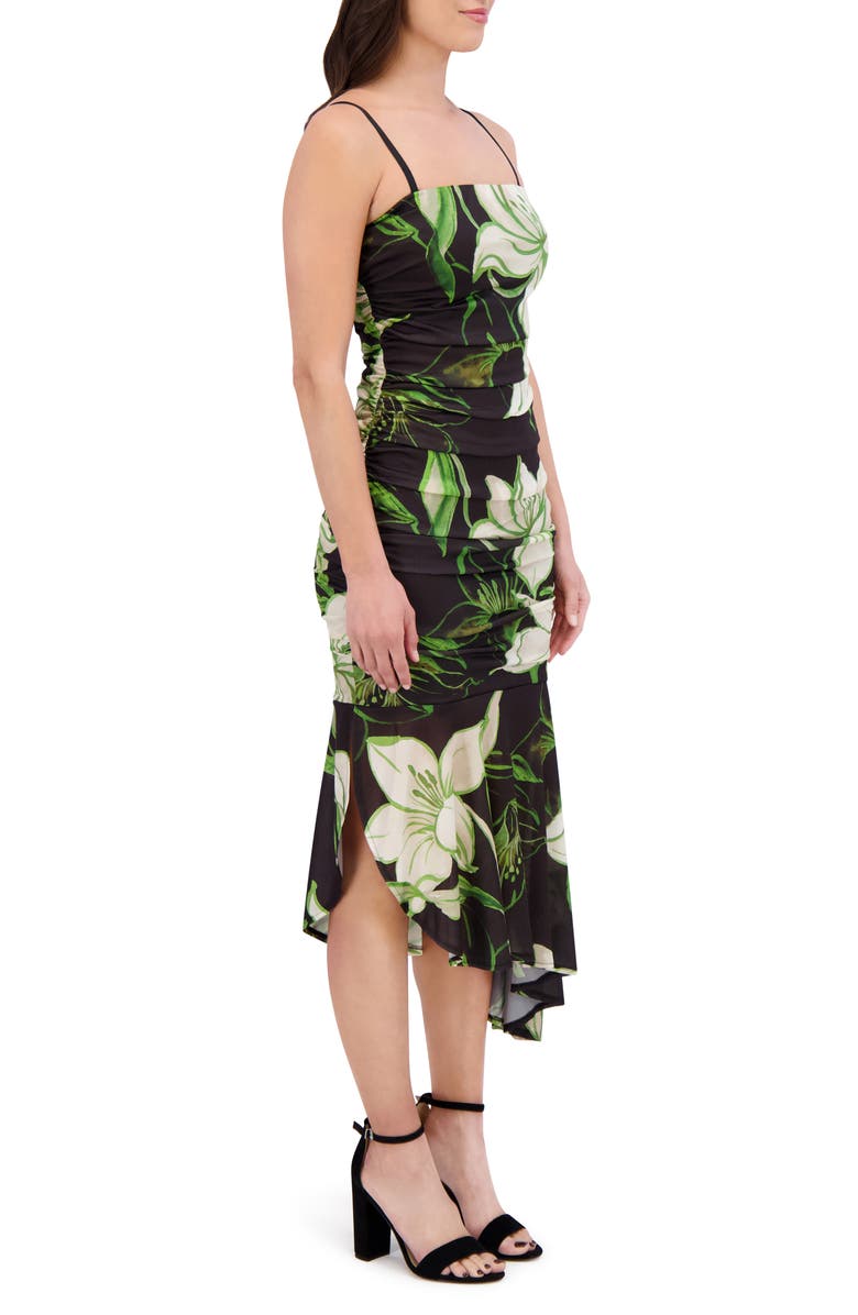 Siena Printed Stretch Mesh Body-Con Dress, Alternate, color,