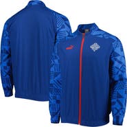 PUMA Men's Puma Light Blue Iceland National Team Pre-Match Raglan Full-Zip Training Jacket