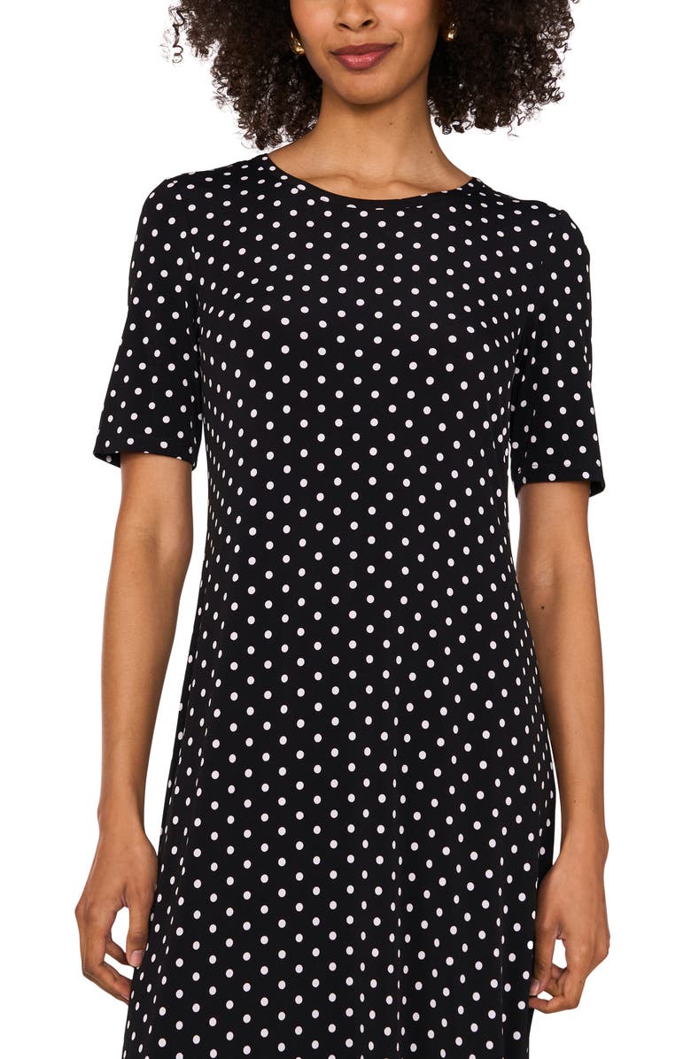 Vince Camuto Polka Dot Knit Maxi Dress, Alternate, color, 