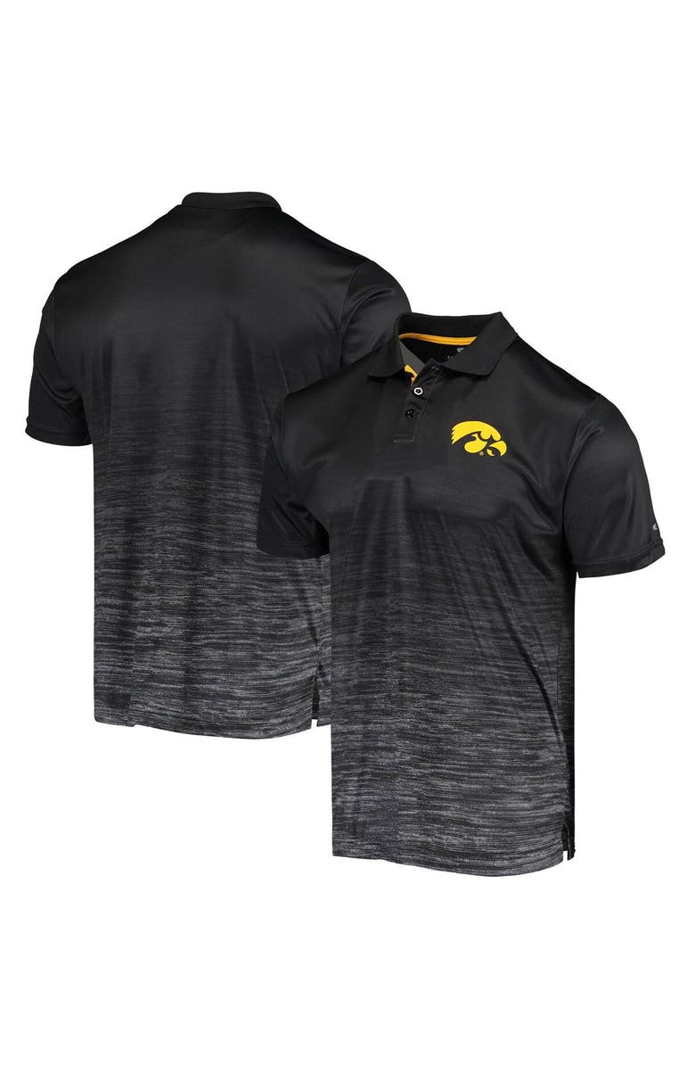 COLOSSEUM Men's Colosseum Black Iowa Hawkeyes Marshall Polo, Main, color, Black