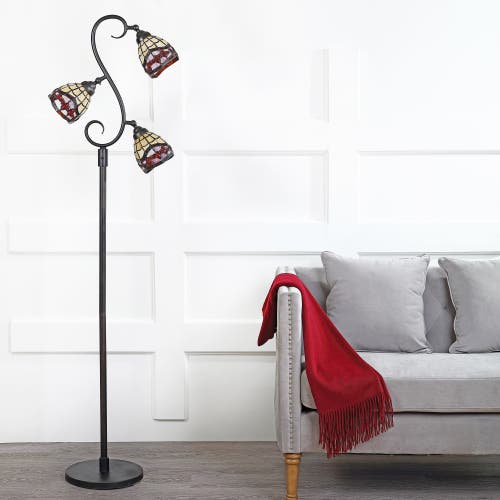 Jonathan Y Walker Tiffany-style 70.5" Multi-light Led Floor Lamp, Bronze