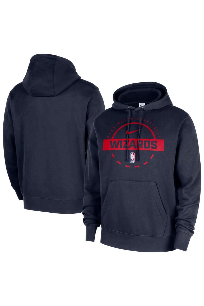 Men's Nike Navy Washington Wizards 2025/26 Authentic Practice Club Pullover Hoodie, Main, color, Navy