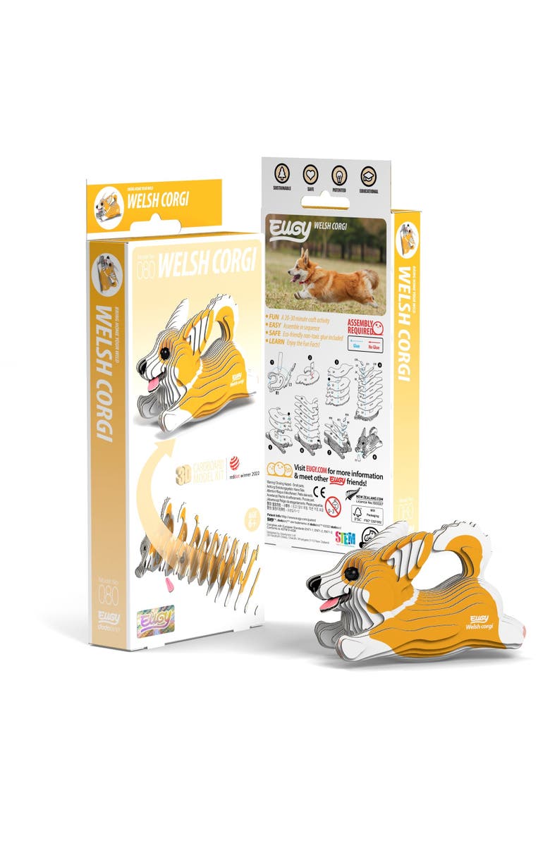 Eugy Puzzles Welsh Corgi 3D Puzzle, Main, color, NO COLOR