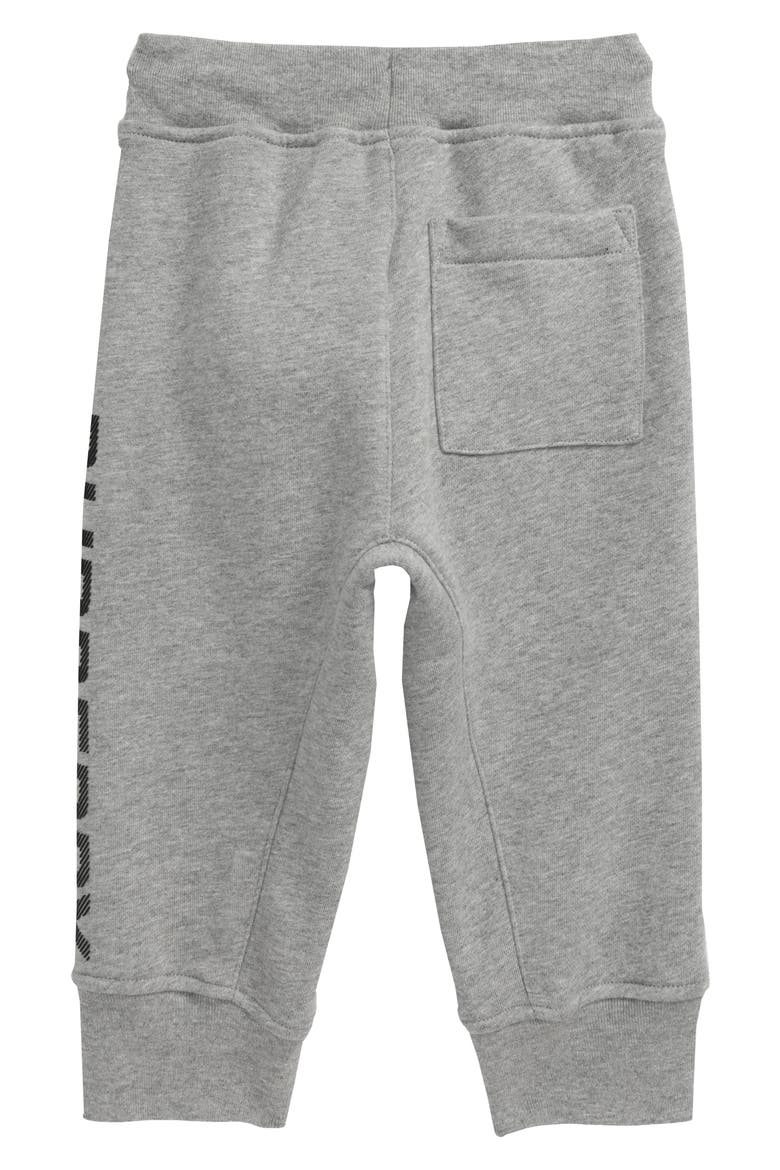 Linus Logo Print Cotton Joggers, Alternate, color, GREY MELANGE/ BLACK