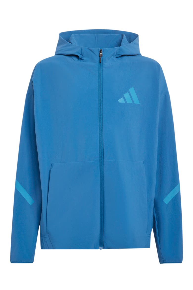 Kids' Z-N-E Woven Travel Hooded Jacket, Main, color, DUSKY PETROL/ DUSKY INK